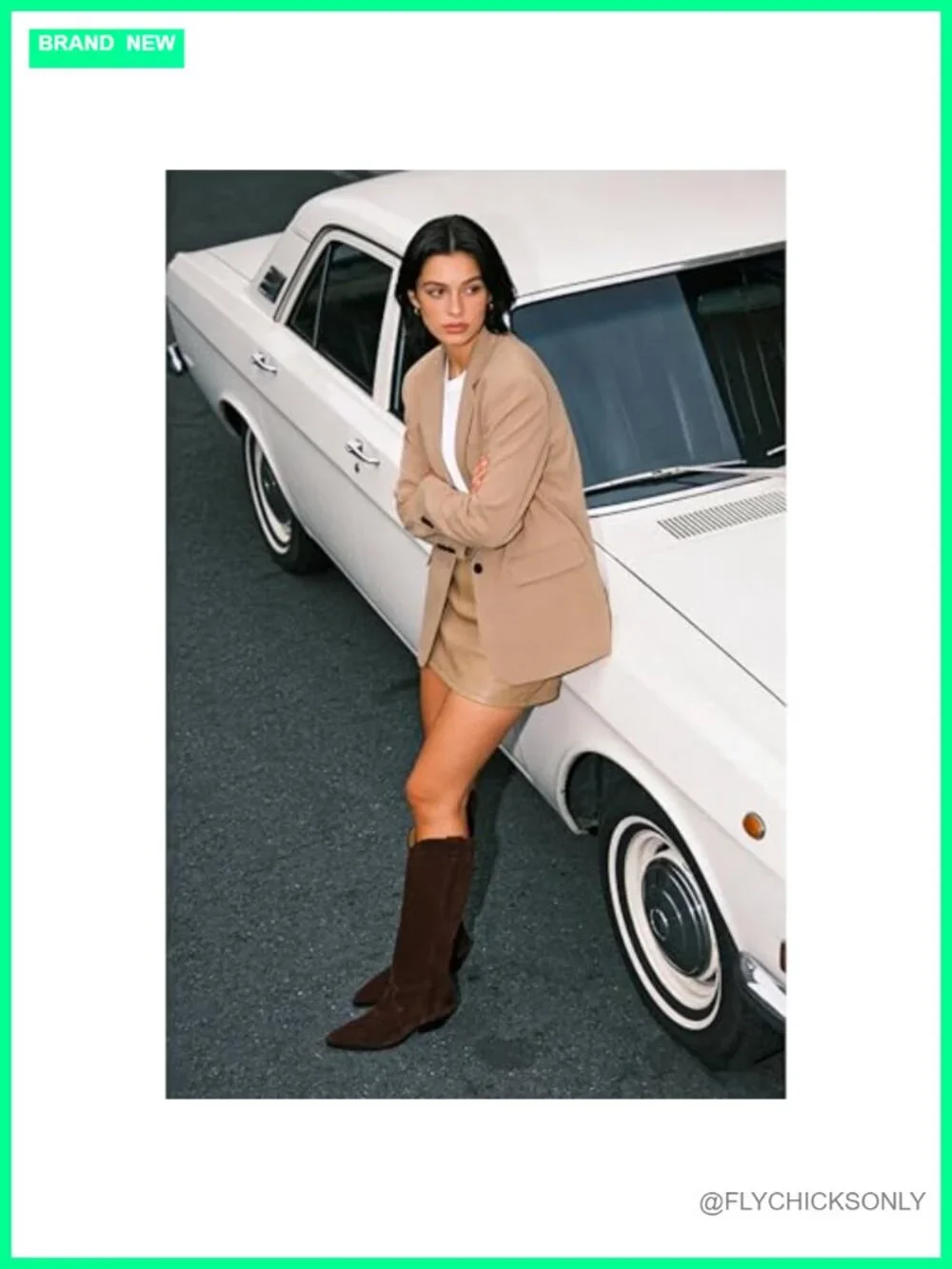 Suede Cowboy Boots Pointed Toe Chunky Heels Knee High Pull On